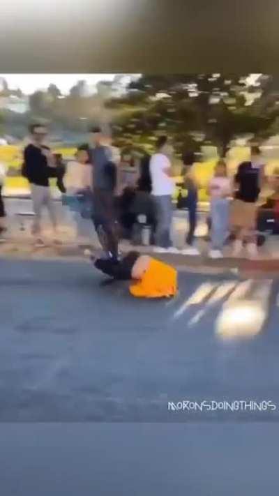 Not wearing a helmet