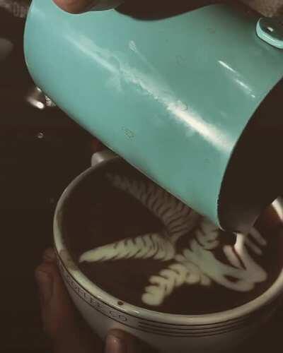 My sleeping Pegasus latte art