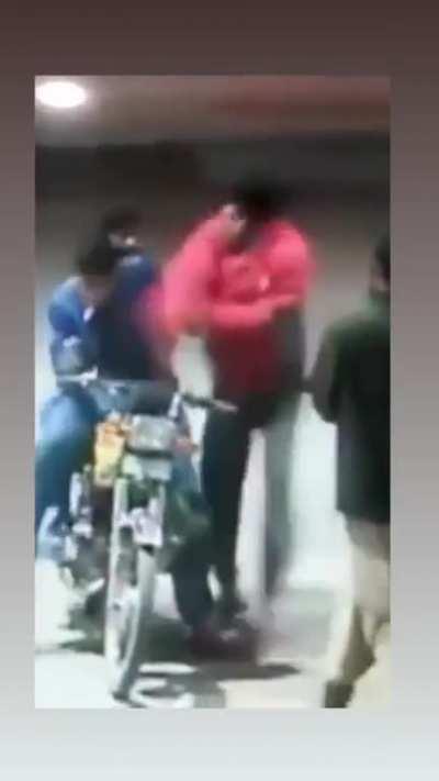 WCGW lighting a cigarette at the gas station