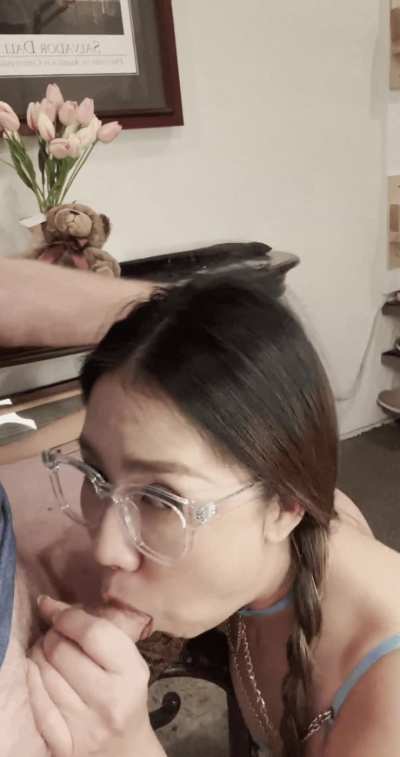 Worshipping your cock like a good girl