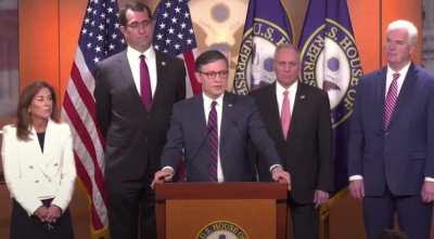 Mike Johnson on tariffs: “You have to trust the President’s instincts on the economy.”