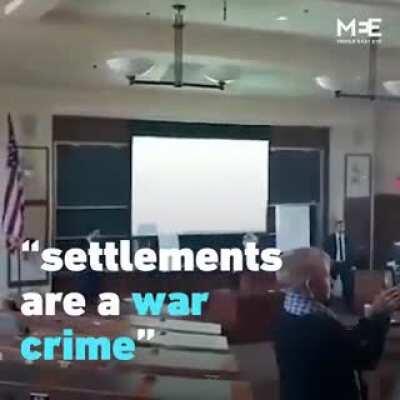 Harvard Law Students walkout from a talk given by Israeli ambassador