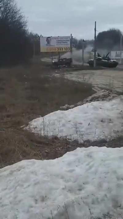 Ukrainian Anti-Tank Weapon vs. Russian Tank