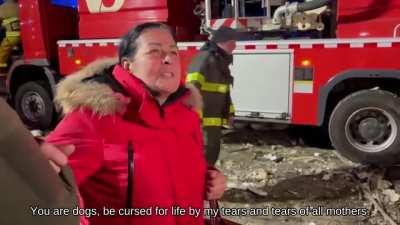 Message to Russian people from woman who son died in result of missile attack in Dnipro (eng.subs).