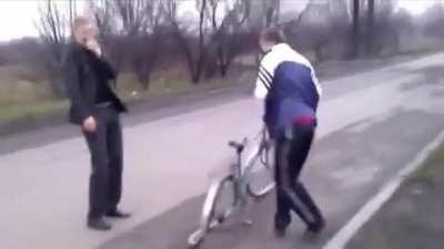 That bike just gave up