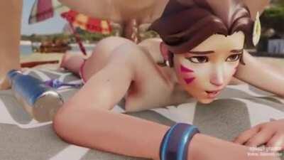 D.Va getting fucked at the beach (spluckytama) [Overwatch]