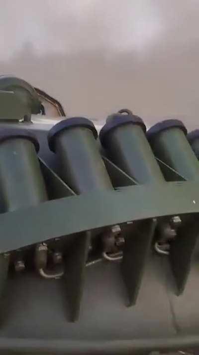 Ukrainian army APC escapes near miss under Russian artillery/mortar fire in the East.