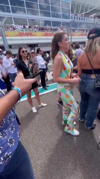 looking fine at an F1 race