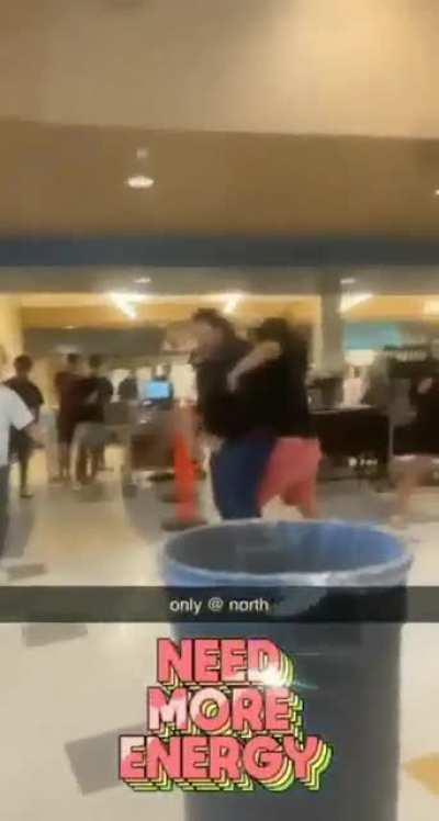 dude in grey pants dissed the sister of the other dude