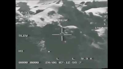 Indian Air Force Mirage 2000 attack on Pakistani bunker with laser guided munitions {Kargil war 1999}