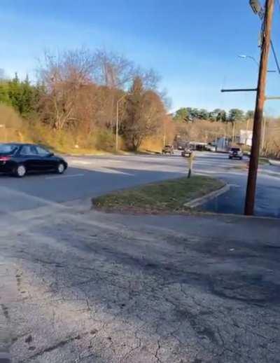 Can’t control this car or this guys laugh