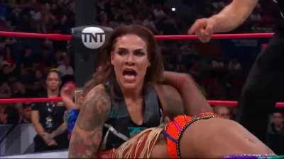 Kiera Hogan bent in half