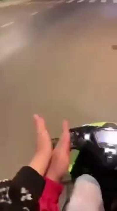 Make a tiktok video when ride bike.