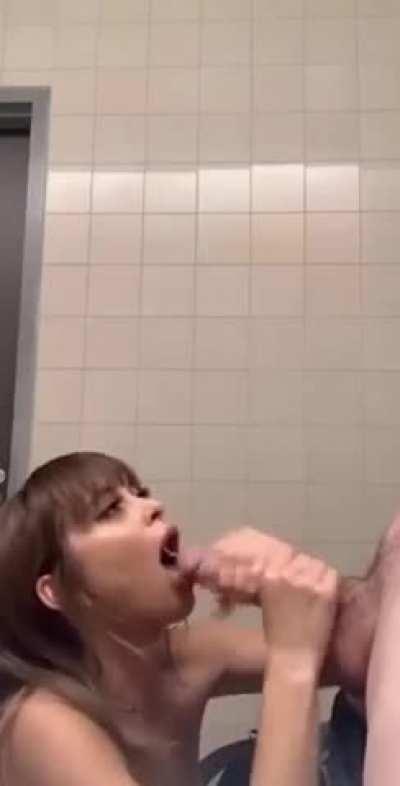 taking him to the bathroom to take care of business