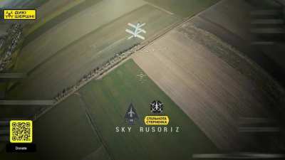 Russian Lancet Intercepted By a Ukrainian FPV Drone