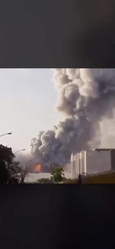 Watch the building on the right vaporize