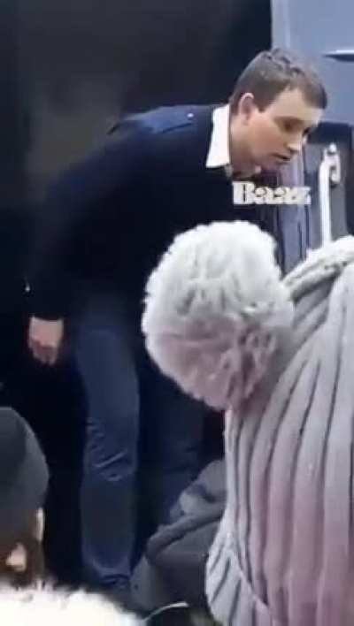 Racist Ukrainians not letting Indian Students board trains.