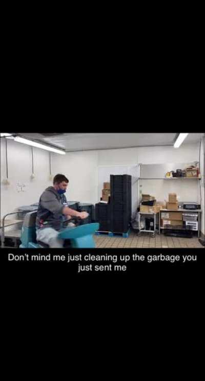 Ngl my last 20 minutes of my shift are spent cleaning floors rather than doing something productive