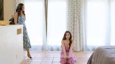 Lesbian girl is sitting on a secret