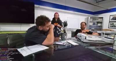 While eating a pizza..