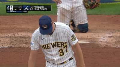 [Highlight] Joc Pederson hits a pinch hit solo homer to cut the Brewers lead in half!