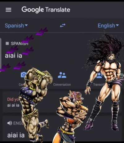 Google translate is a JOJO REFERENCE