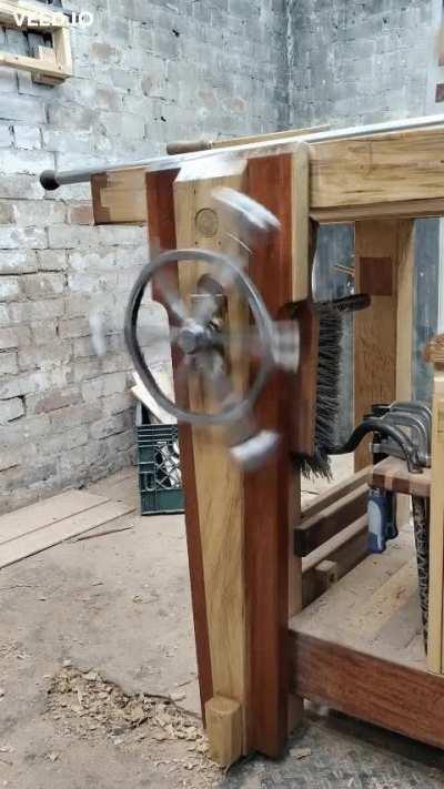 Leg Vise V.4.1. Welded up a helm handle for my DIY leg vise. Details in a comment.