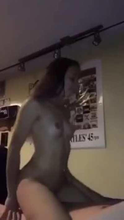 College girlfriend riding