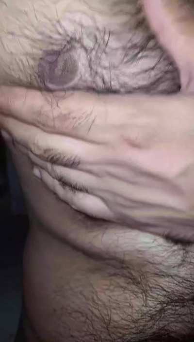 My hairy chest and brown nipples...my hairy dick cameo in vedio hahaha 