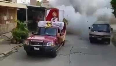 HMFT After I launch fireworks from a scooter.