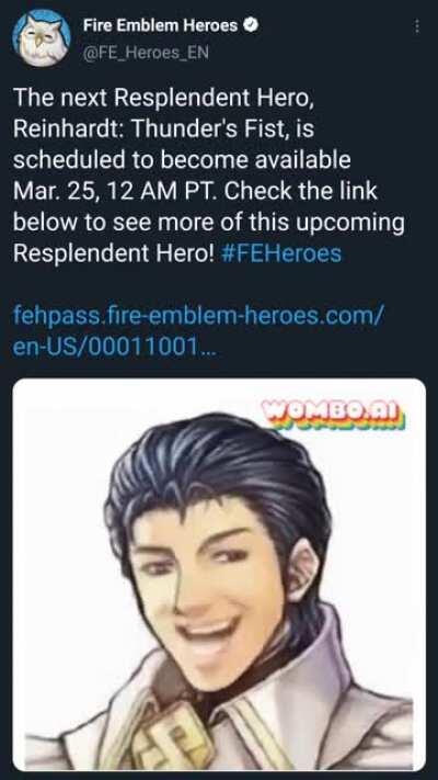 Oh boy, can't wait to check twitter to see who the new Resplendent is-