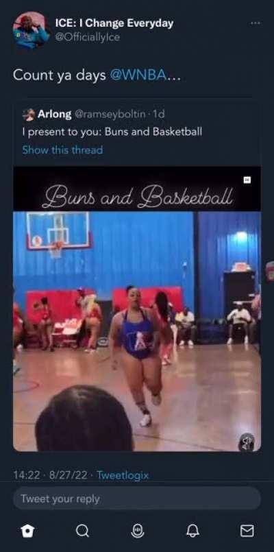 Ice a wild boy for tagging @WNBA 😭