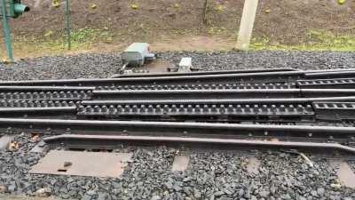 Switch/Point of a rack railway (Drachenfels, Germany)