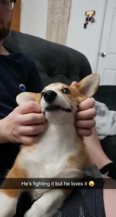 He fights it but he loves it