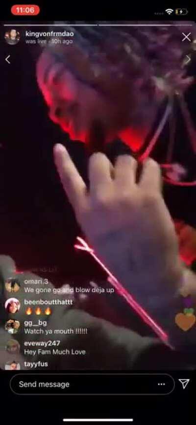 King Von making fans say fuck tooka