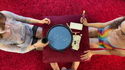 This is what a precum hero does, does not cum in a dice challenge with handjob contest goes crazy with raver edm girls