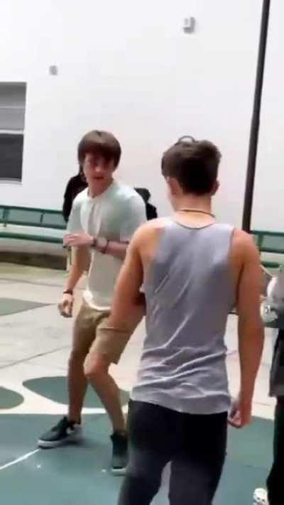 don't have any backstory, high school. kid who got slammed ended up with a broken cheekbone