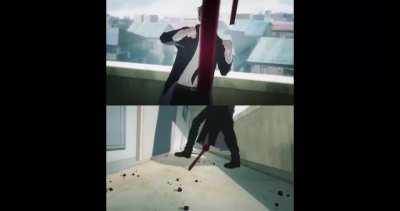 Denji and Power VS Kishibe IN REAL TIME