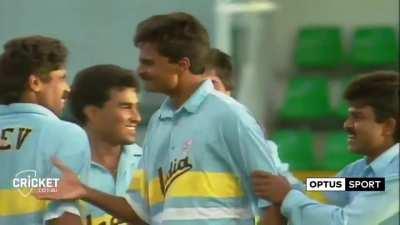 The moment the mantle shifted from Kapil Dev to Javagal Srinath. Peach of a delivery from an underrated paceman