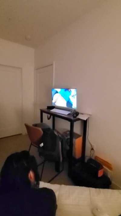 caught him watching porn. 🥵 I jumped in 😈 (oc)(fm)