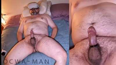 Daddy was so horny this morning, so I put on (m)y new cock ring, and my VR headset! [45]