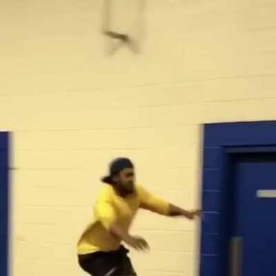 Flipping so hard, the cap flipped perfectly