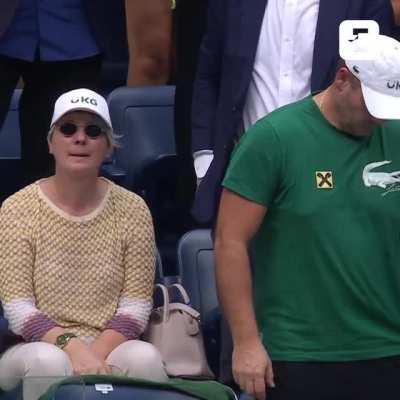 Djokovic being overwhelmed by the US Open love and crowd support. Wholesome asf (Full clip)