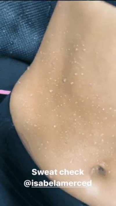 God Isabela Merced's sweaty body makes me so horny