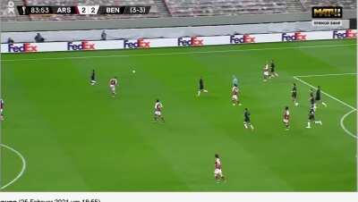 Benfica player dives. Tierney shouts 