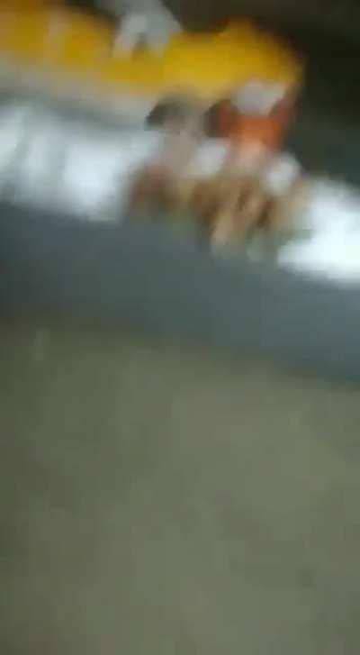 This building collapsing completely within seconds during 7.9 earthquake in Diyarbakir, Turkey.