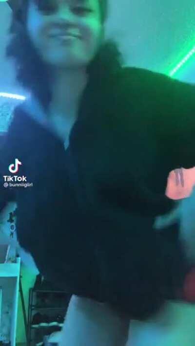 Her she is again showing of her piece