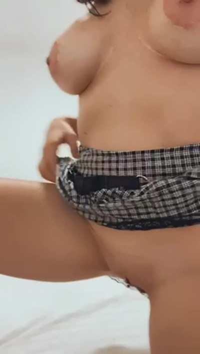 Dont tell my boyfriend i show you what is under my skirt 🤫🤫🤫🤫 (OC)