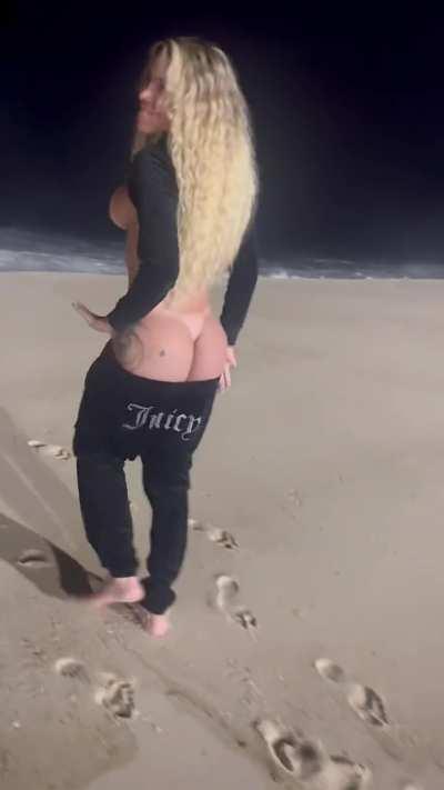 Latina Tranny on a Beach