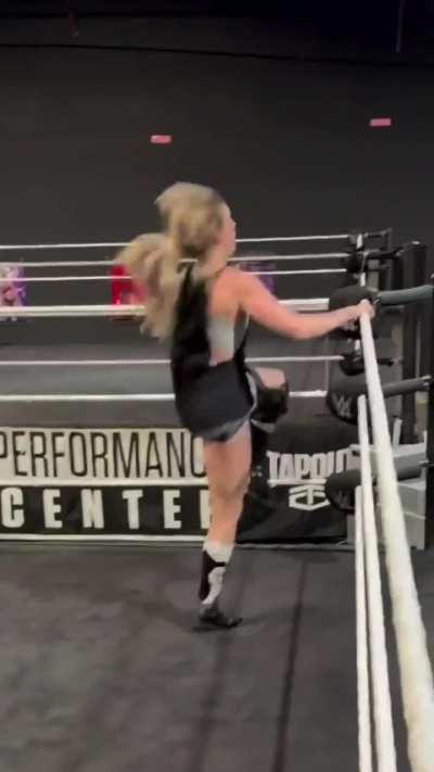Charlotte Flair training at the performance centre